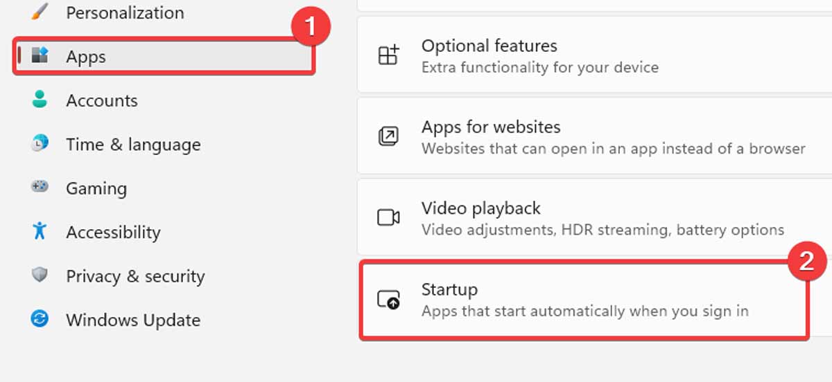 Pic 17 Startup Settings