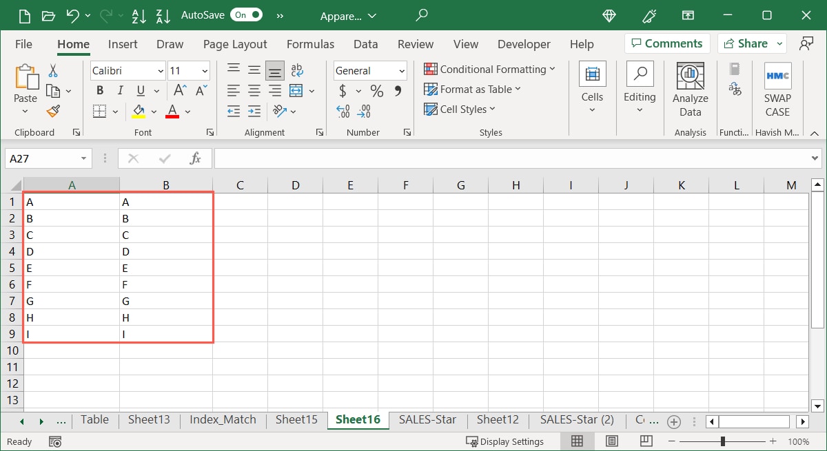 Blank rows removed in Excel