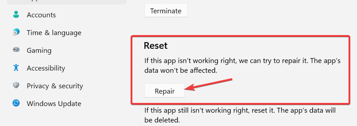 Repair The App