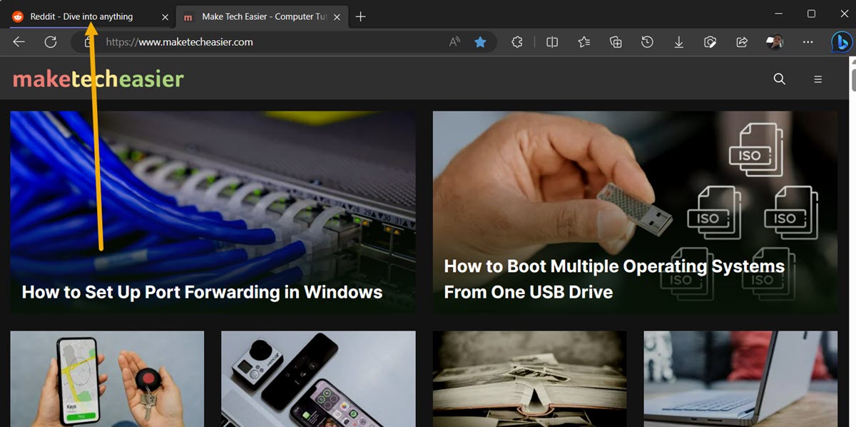 Multi tabs opened in Microsoft Edge including a split screen one. 