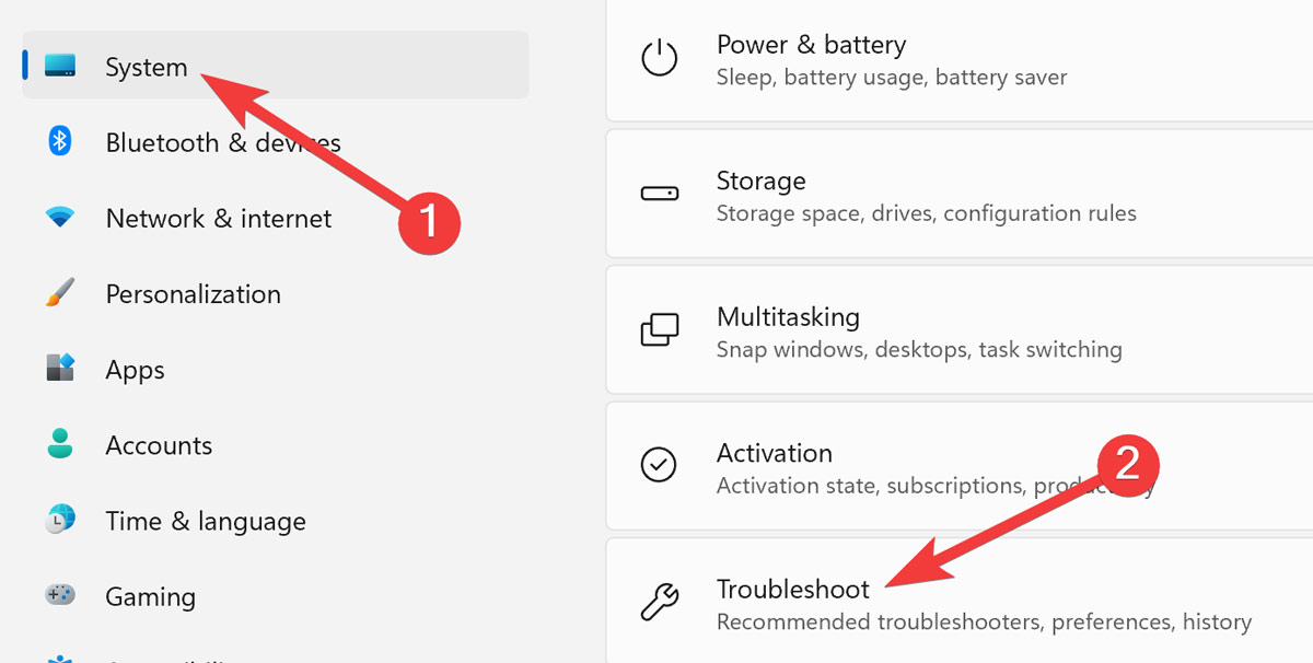 Start Menu Accessing The Troubleshoot Feature On Windows