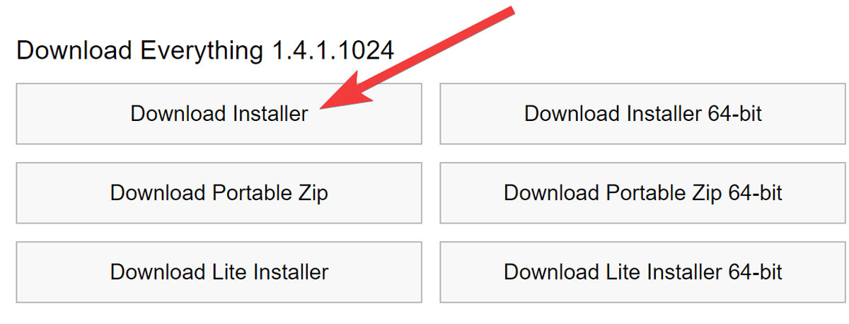 Start Menu Downloading Everything Search Engine