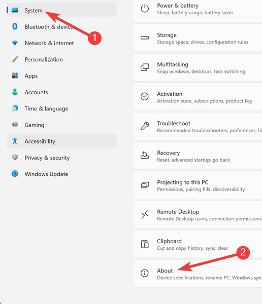 Start Menu Finding The About Section On Windows