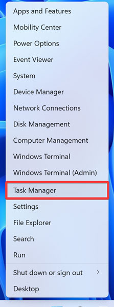 Start Menu Opening Task Manager 3