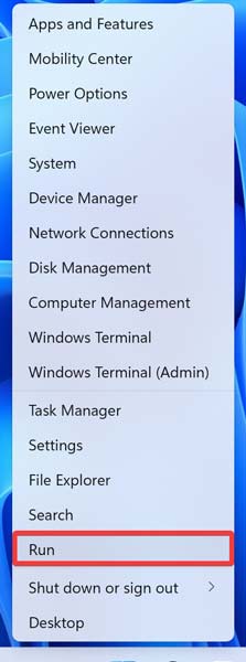 Start Menu Opening Windows Run 3