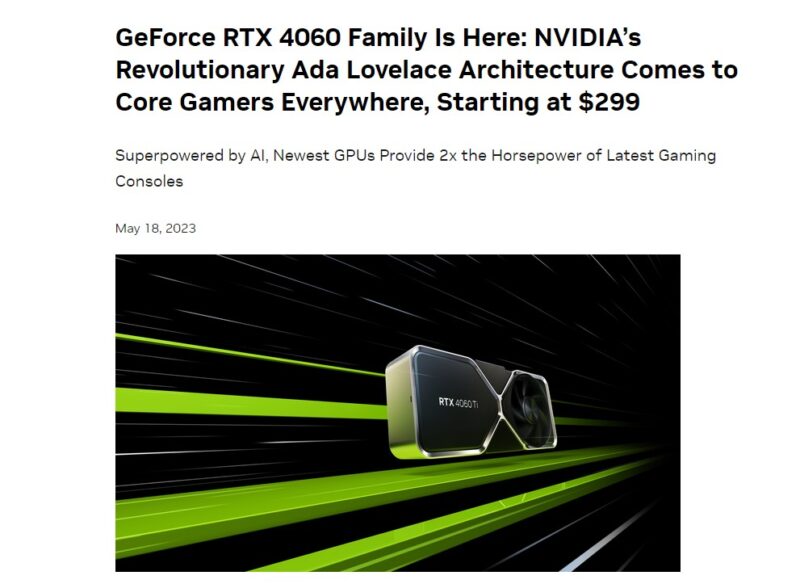 Switch To Console Gaming News 4060 Series