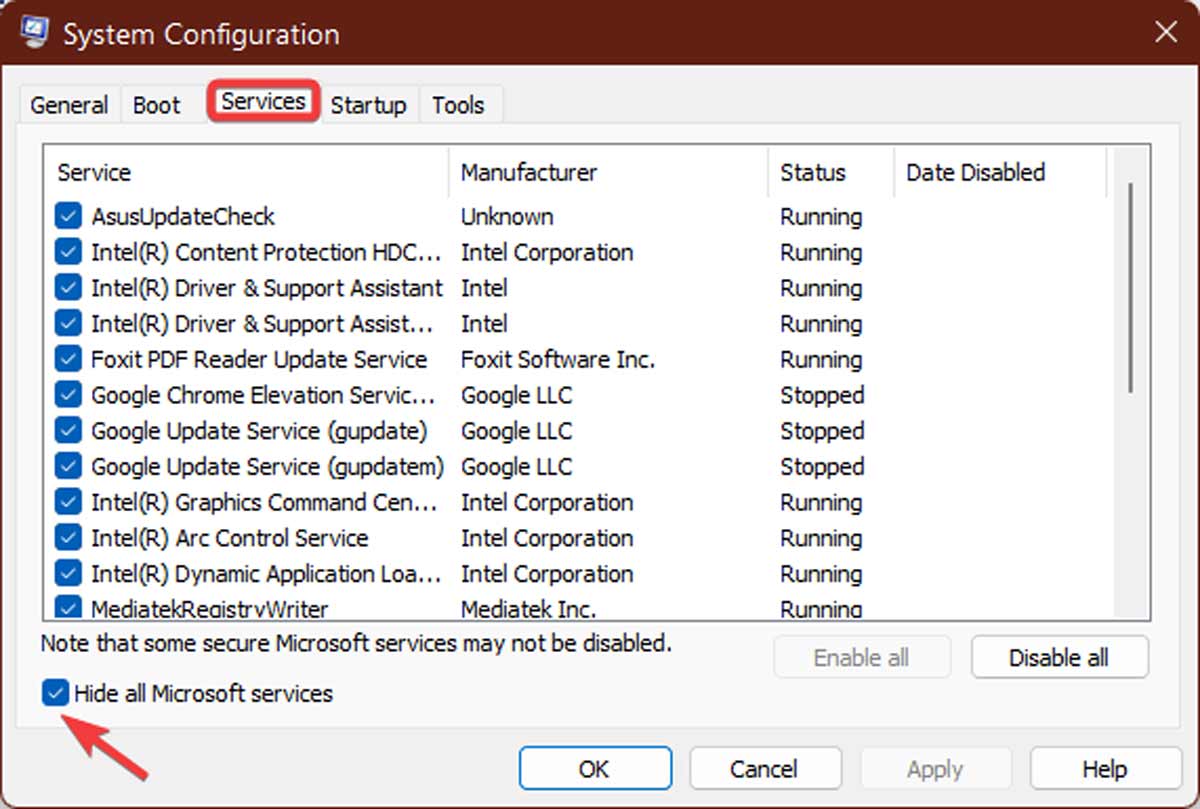 System Configuration