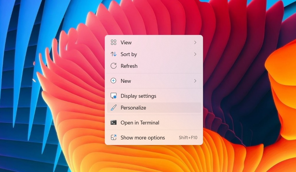 Select personalize in right-click on desktop screen with Taskbar invisible. 