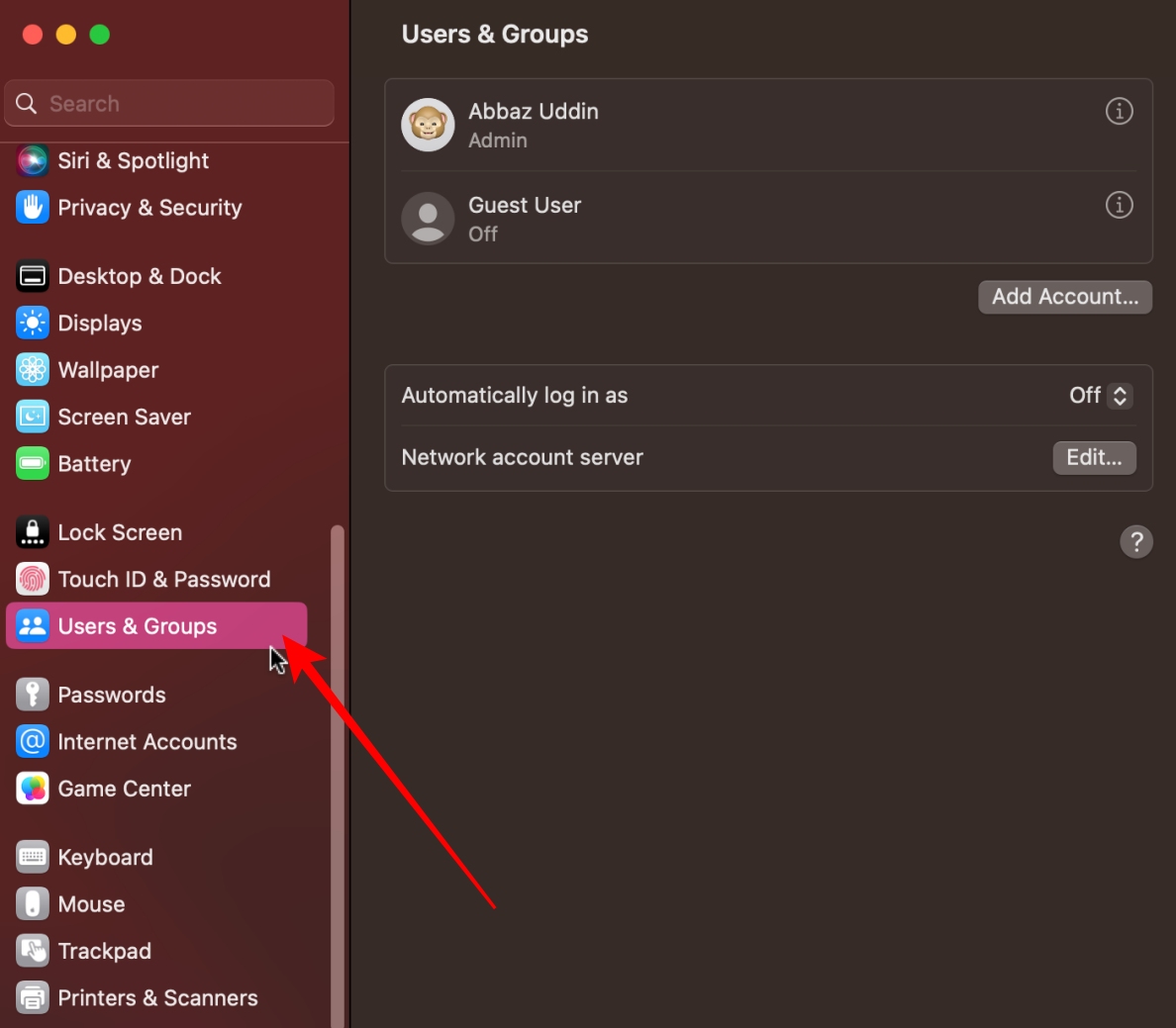Users & Groups On Macos Ventura