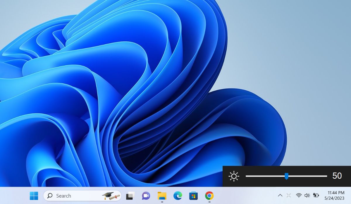 Windows 10 Brightness Slider app in action.