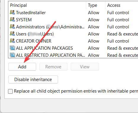 Opting for "Add" button in program properties.