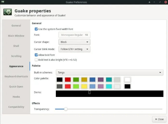 Best Terminal Emulators For Linux Guake 2