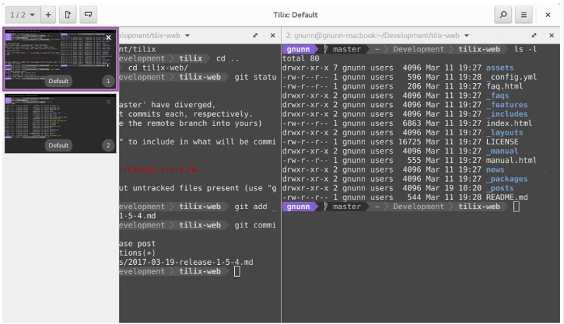 Best Terminal Emulators For Linux Tilix 1