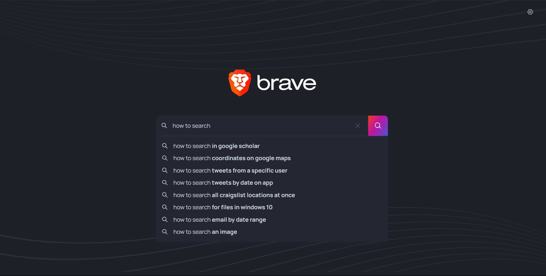 Brave search results