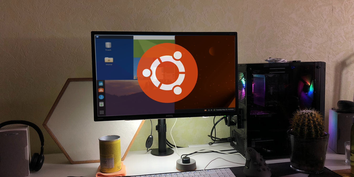 A photograph of a computer desktop.