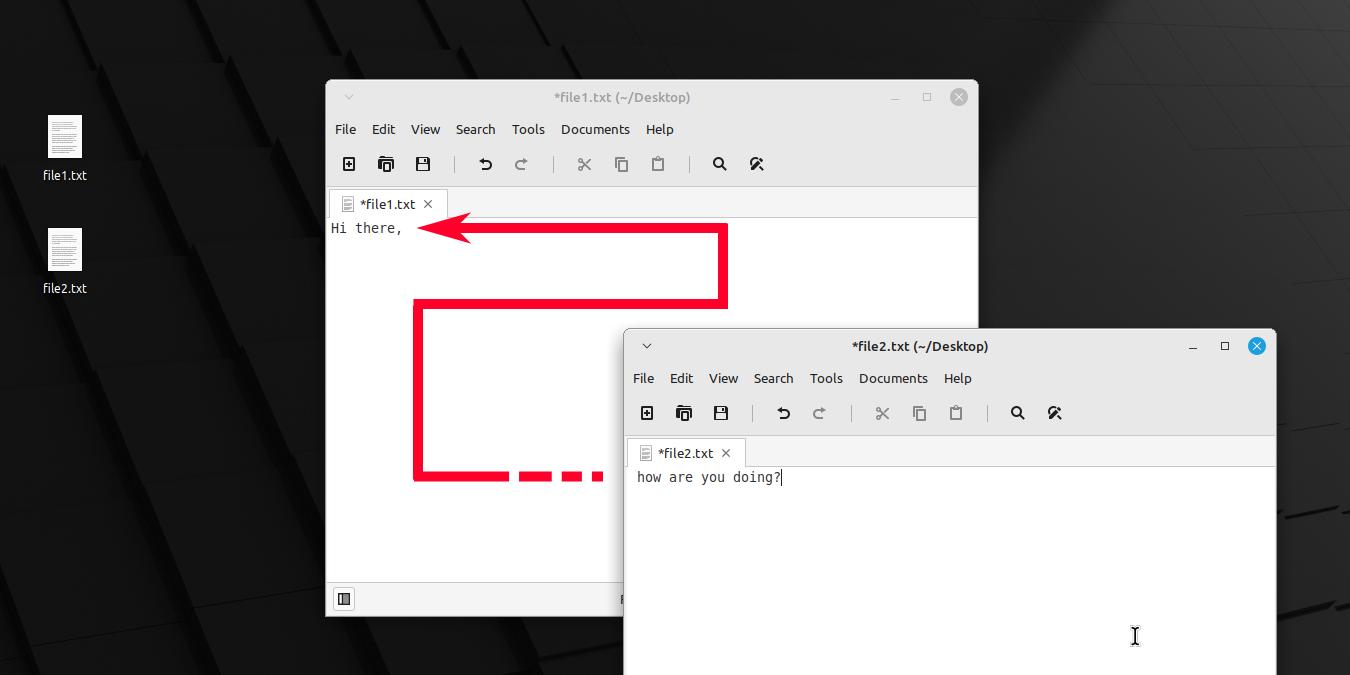 Combine Files In Linux Feature Image File1 Hi There File2 How Are You Doing