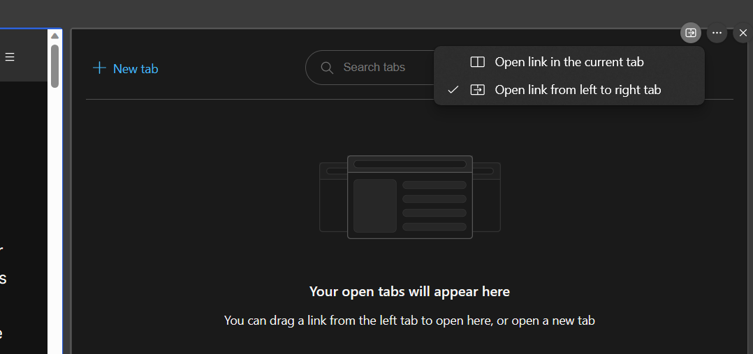 Opening each new link in the opposite screen. 