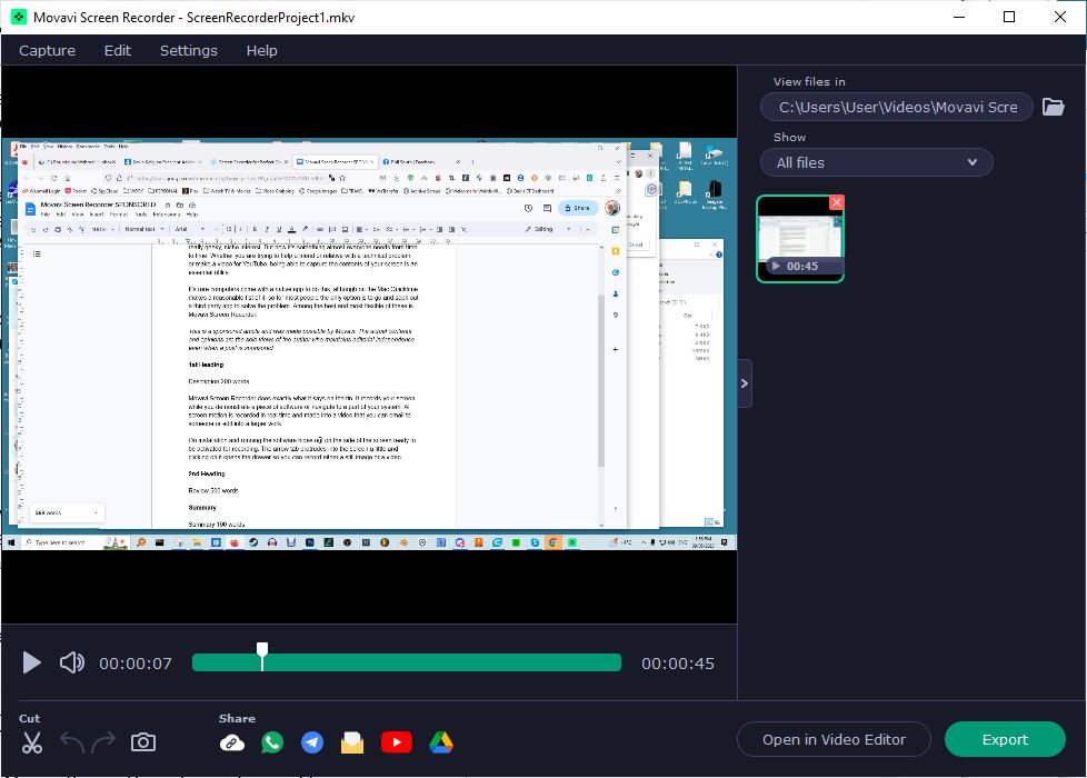 Movavi Screen Recorder Edit