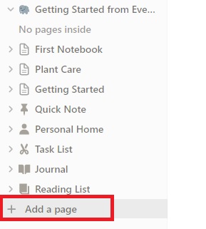 Moving From Evernote To Notion Add Page