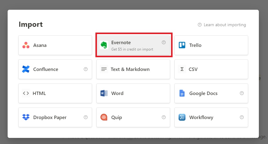 Moving From Evernote To Notion Import Choices