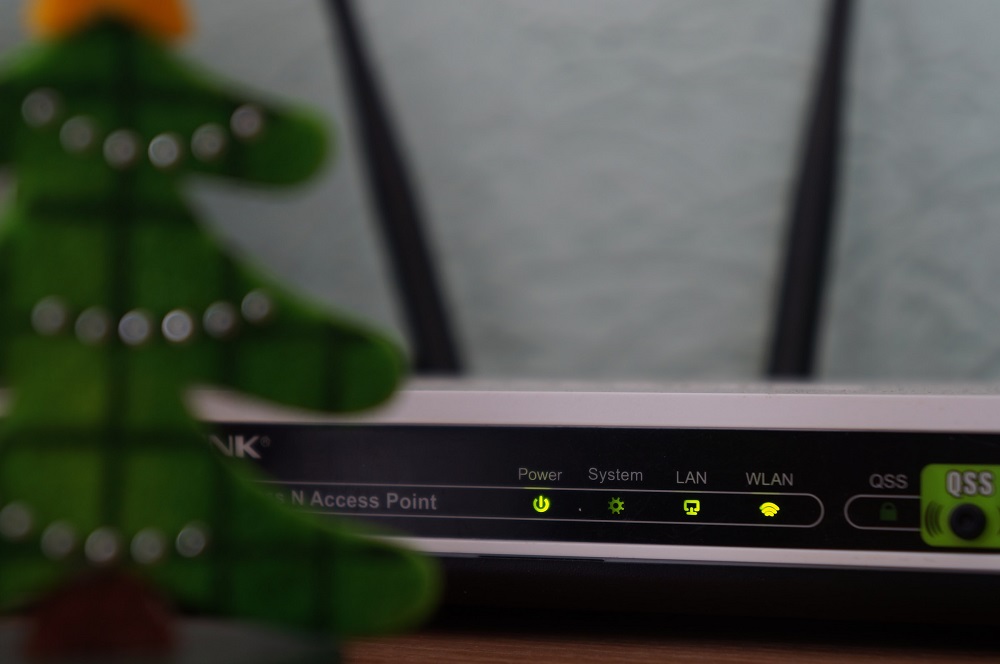 Powered up router view,