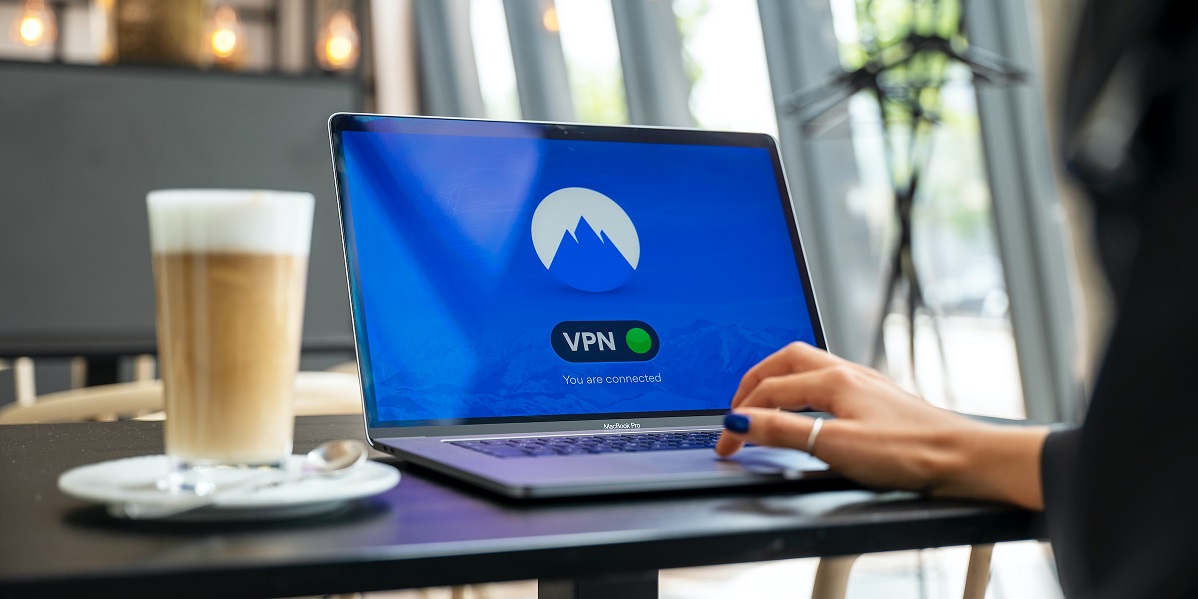 VPN connected on a laptop. 