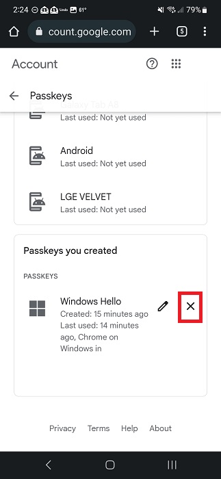 Passwordless Authentication How To Create Passkeys With Google Delete