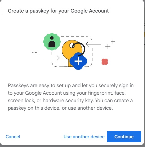 Passwordless Authentication How To Create Passkeys With Google Desktop Continue
