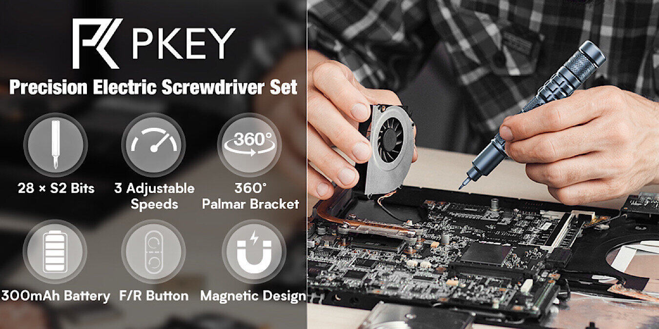 Pkey Precision Electric Screwdriver Set Featured