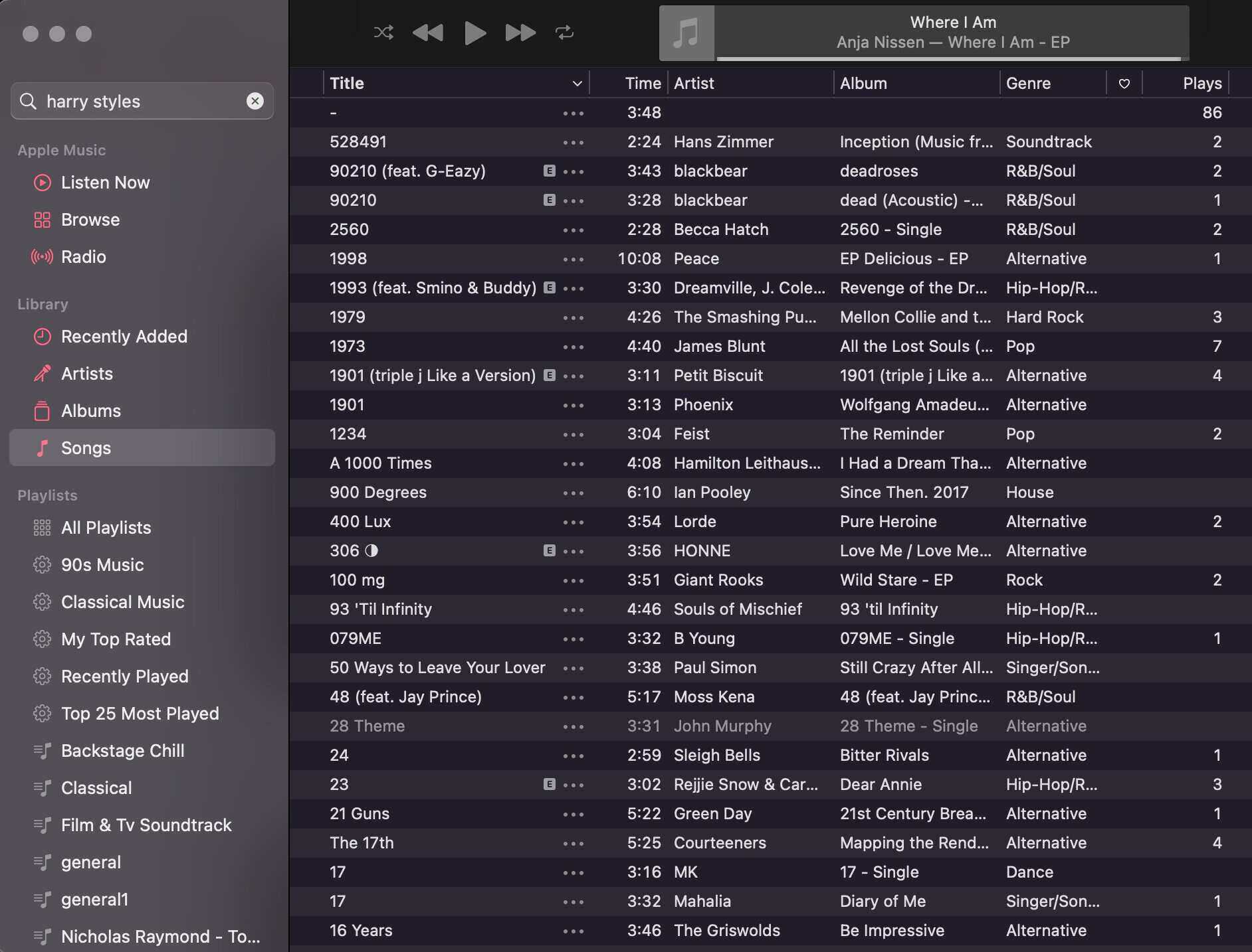 Grouped Songs by Duplicate