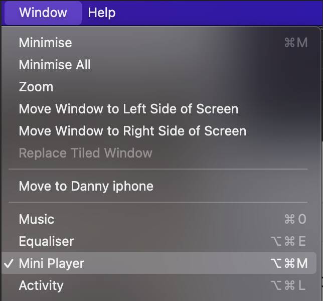 Alternate way through settings