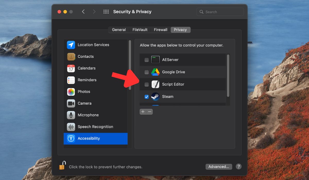 Script Editor Checkbox