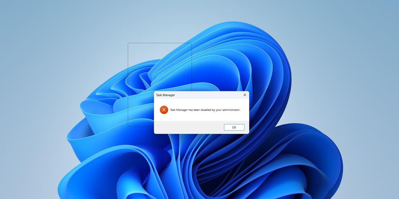 Task Manager Disabled Admin