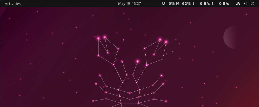 A screenshot of the Simple System Monitor in action.