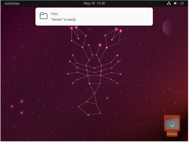 A screenshot of a desktop with an active notification window.