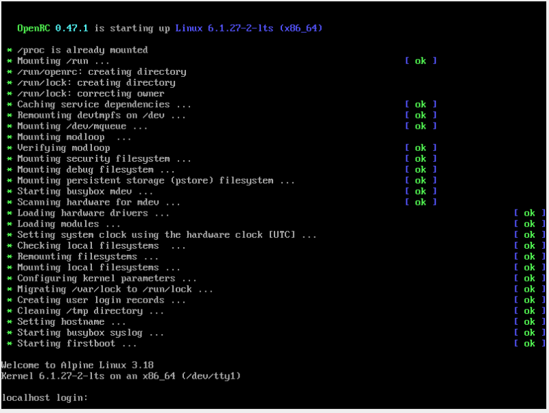 Top Linux Server Distros 13 Alpine Linux Sample Screen