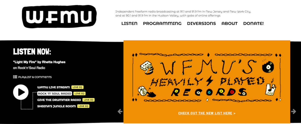 Wfmu Home Page