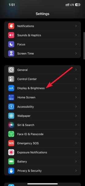 Accessing Display Settings On Ios