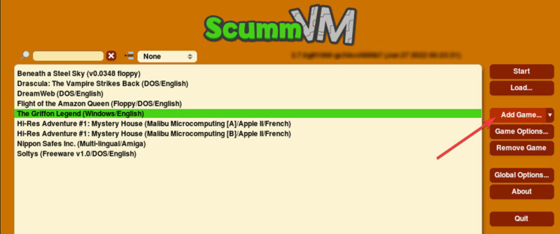 Adding Game To Scummvm
