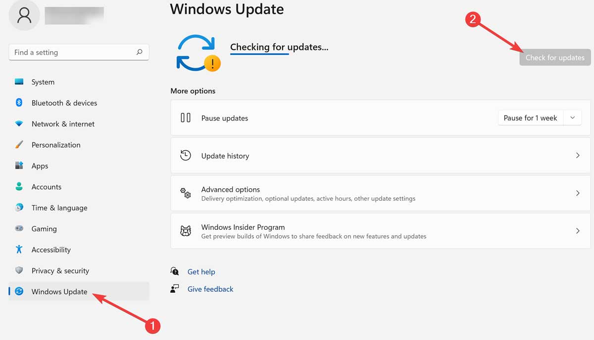 Checking For Windows Updates