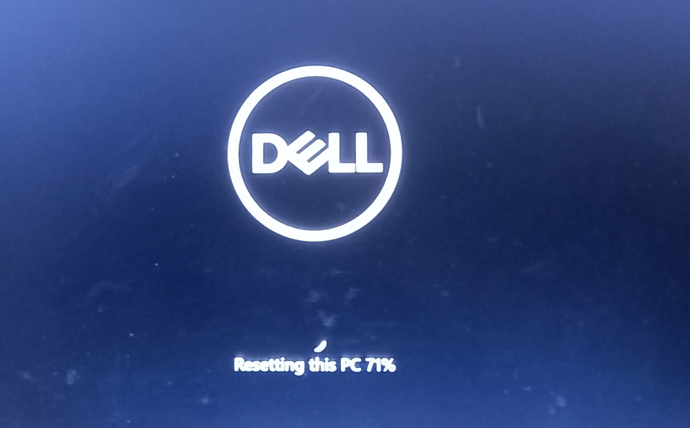 Black screen during reset PC.