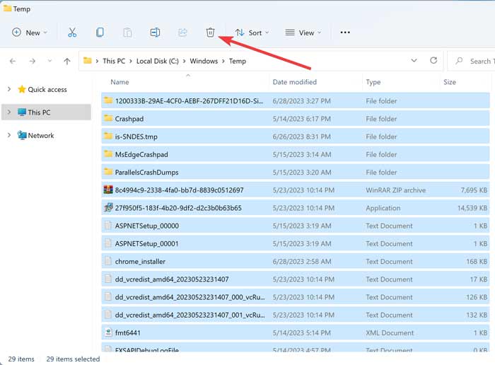 Deleting Temp Files On Windows