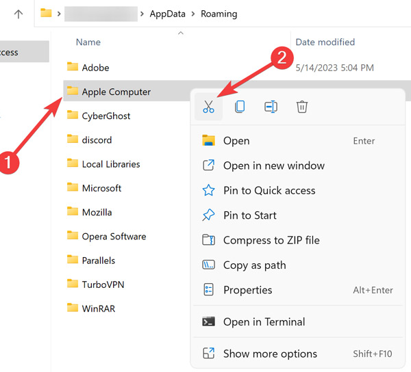 Moving "Apple Computer" folder to another location.