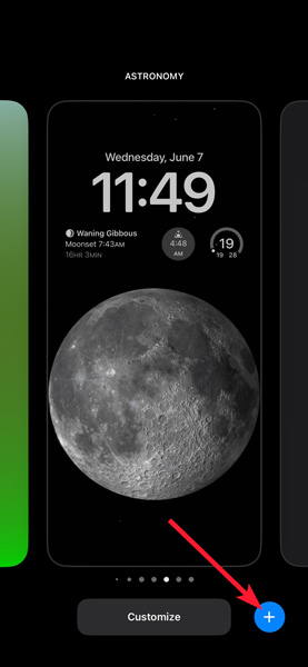 Dynamic Wallpapers Opening Iphone Customization Screen