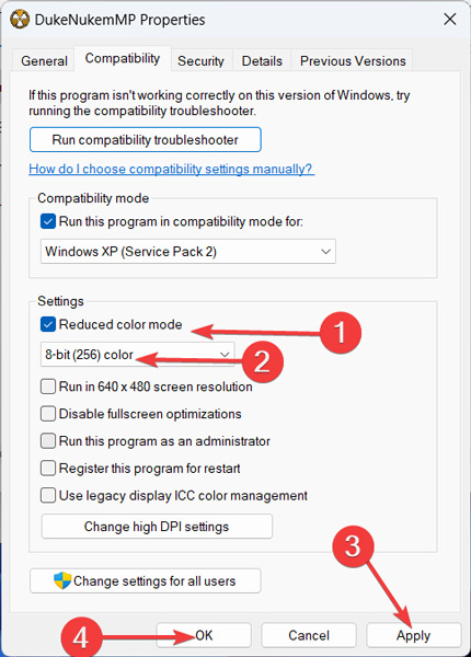 Enabling Windows Compatiblity