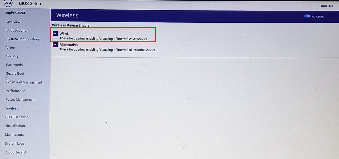 Uncheck/disable WLAN under BIOS settings.