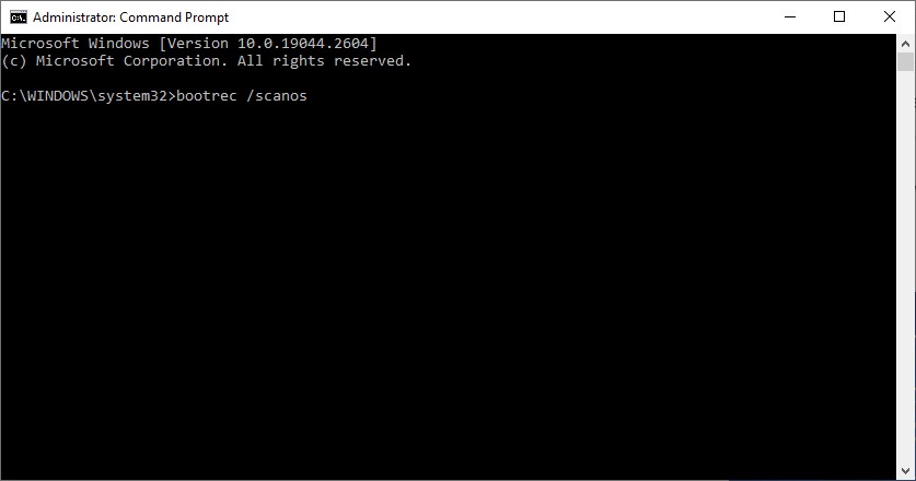 Typing commands in Command Prompt.