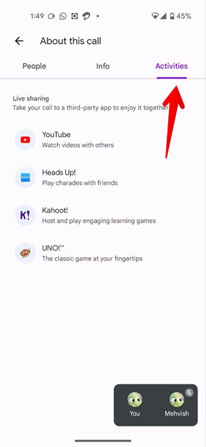 Google Meet Android Meeting Activity