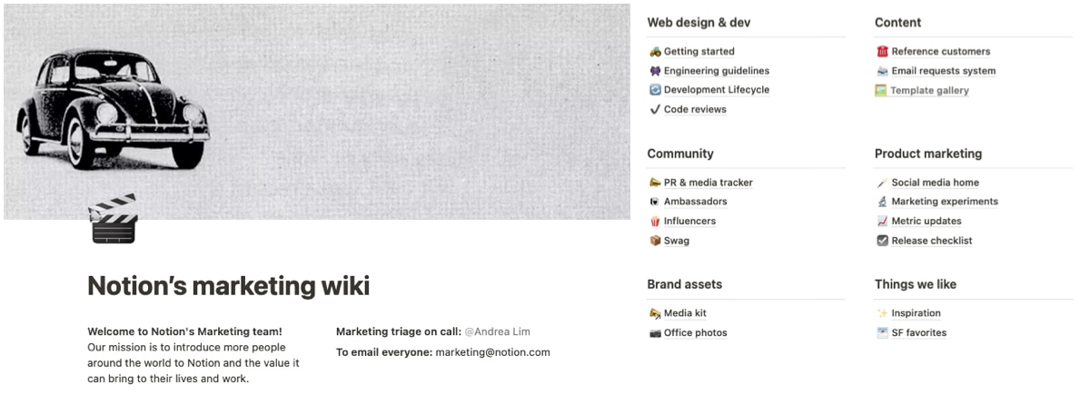 Marketing Wiki template main page