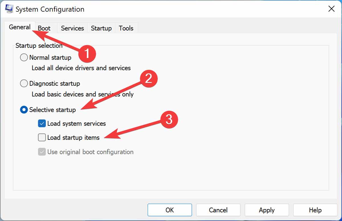 Modifying Startup Items